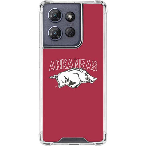 University of Arkansas-Fayetteville Razorbacks Logo Moto G Play 5G (2025) Clear Case