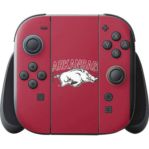 University of Arkansas-Fayetteville Razorbacks Logo Nintendo Switch 2 (2025) with Joy-Con Skin