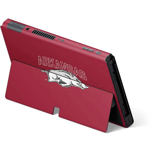 University of Arkansas-Fayetteville Razorbacks Logo Nintendo Switch OLED (2021) Skin