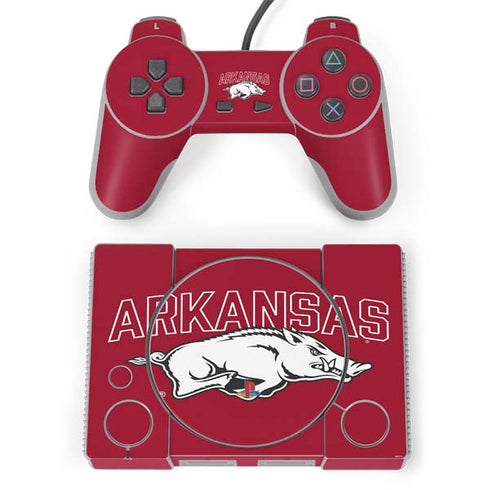 University of Arkansas-Fayetteville Razorbacks Logo PlayStation Classic Bundle Skin