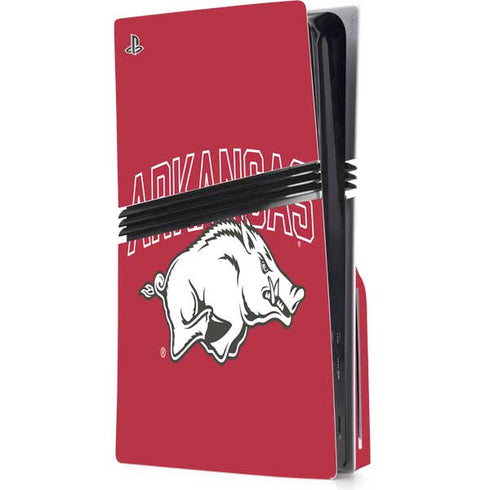 University of Arkansas-Fayetteville Razorbacks Logo PS5 Pro Disk Console Skin