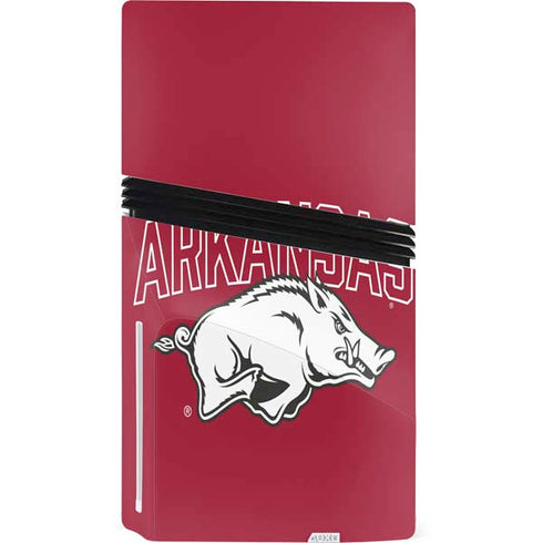 University of Arkansas-Fayetteville Razorbacks Logo PS5 Pro Disk Console Skin