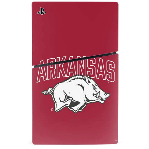 University of Arkansas-Fayetteville Razorbacks Logo PS5 Slim Digital Edition Bundle Skin