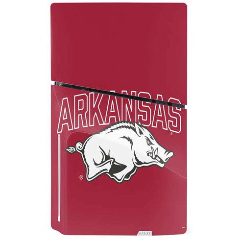 University of Arkansas-Fayetteville Razorbacks Logo PS5 Slim Disk Bundle Skin