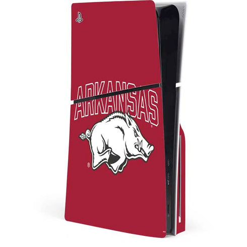 University of Arkansas-Fayetteville Razorbacks Logo PS5 Slim Disk Console Skin