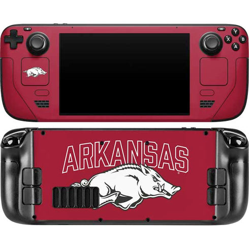 University of Arkansas-Fayetteville Razorbacks Logo Steam Deck Handheld Gaming Computer OLED Skin