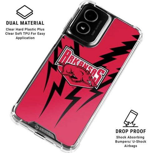 University of Arkansas-Fayetteville Razorbacks Moto G Power 5G (2024) Clear Case