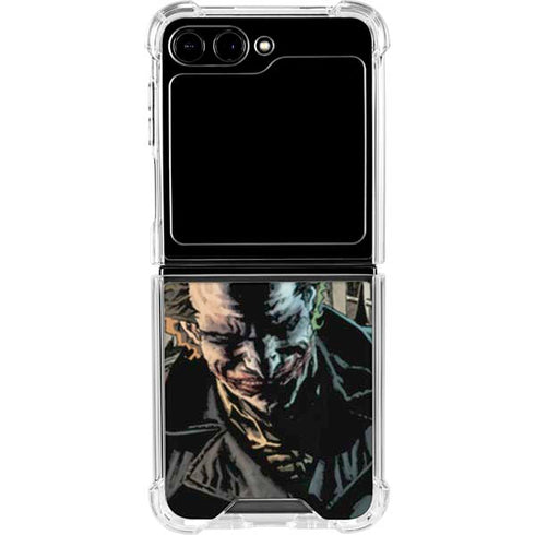 DC Comics The Joker Walking Dark Grounds Comic Art By Lee Bermejo Galaxy Z Flip6 Clear Case