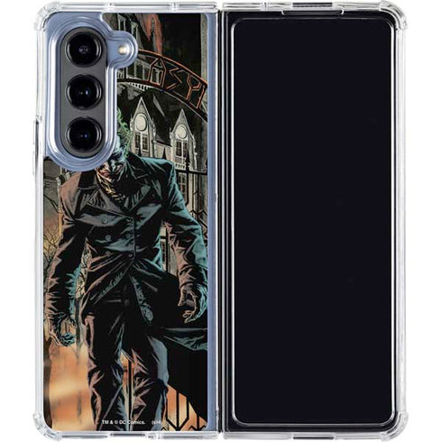 DC Comics The Joker Walking Dark Grounds Comic Art By Lee Bermejo Galaxy Z Fold5 5G Clear Case