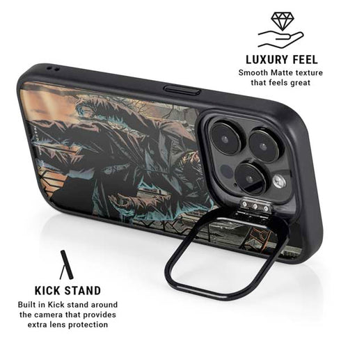DC Comics The Joker Walking Dark Grounds Comic Art By Lee Bermejo iPhone 13 Pro Kickstand Case