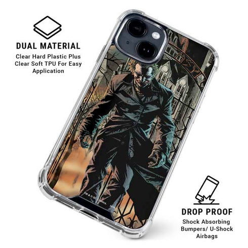 DC Comics The Joker Walking Dark Grounds Comic Art By Lee Bermejo iPhone 15 Clear Case