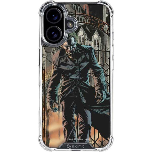 DC Comics The Joker Walking Dark Grounds Comic Art By Lee Bermejo iPhone 16 Plus Clear Case