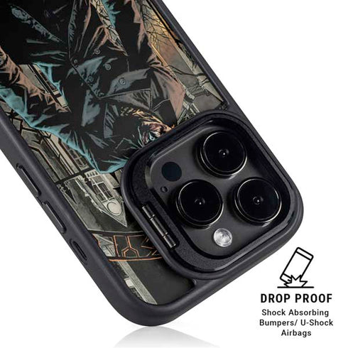 DC Comics The Joker Walking Dark Grounds Comic Art By Lee Bermejo iPhone 16 Pro Kickstand Case