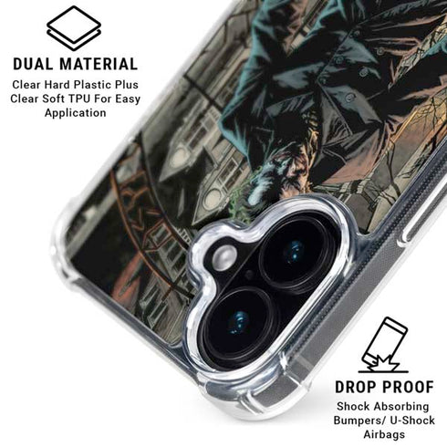 DC Comics The Joker Walking Dark Grounds Comic Art By Lee Bermejo iPhone 17 Clear Case