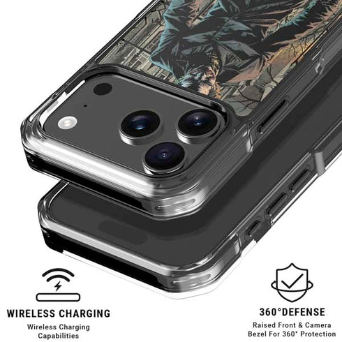 DC Comics The Joker Walking Dark Grounds Comic Art By Lee Bermejo iPhone 18 Pro Clear Case