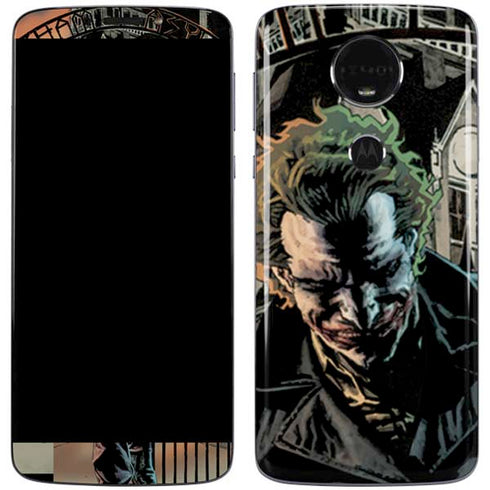 DC Comics The Joker Walking Dark Grounds Comic Art By Lee Bermejo Moto E5 Plus Skin
