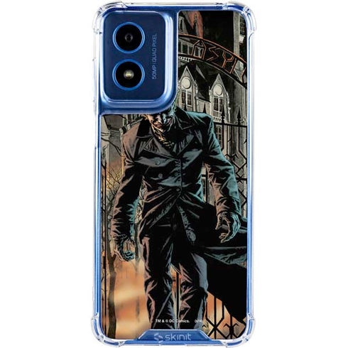 DC Comics The Joker Walking Dark Grounds Comic Art By Lee Bermejo Moto G Play 4G (2024) Clear Case