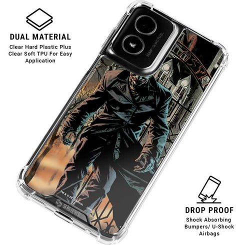 DC Comics The Joker Walking Dark Grounds Comic Art By Lee Bermejo Moto G Power 5G (2024) Clear Case