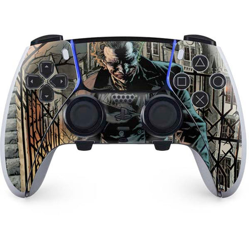 DC Comics The Joker Walking Dark Grounds Comic Art By Lee Bermejo PS5 DualSense Edge Pro Controller Skin