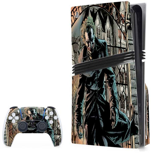 DC Comics The Joker Walking Dark Grounds Comic Art By Lee Bermejo PS5 Pro Disk Bundle Skin