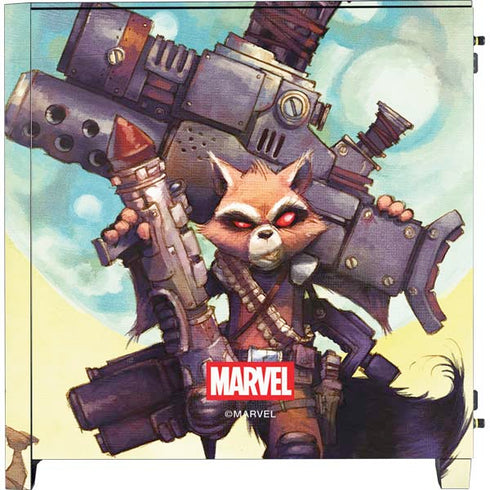 Marvel Rocket Raccoon Armored Arsenal Corsair 4000D Tempered Glass Mid-Tower ATX Case Skin