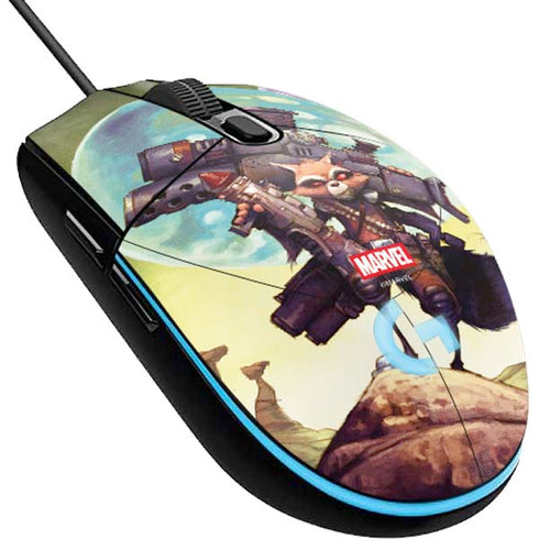 Marvel Rocket Raccoon Armored Arsenal G203 Prodigy RGB Wired Gaming Mouse Skin