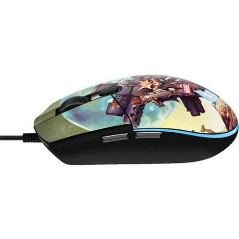 Marvel Rocket Raccoon Armored Arsenal G203 Prodigy RGB Wired Gaming Mouse Skin