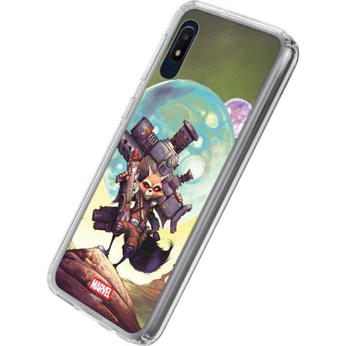 Marvel Rocket Raccoon Armored Arsenal Galaxy A10e Clear Case