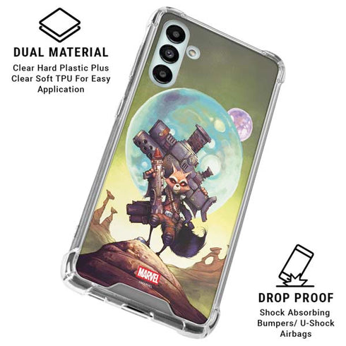 Marvel Rocket Raccoon Armored Arsenal Galaxy A13 5G Clear Case