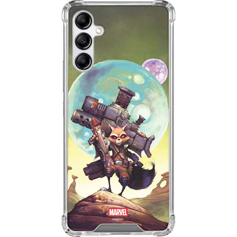 Marvel Rocket Raccoon Armored Arsenal Galaxy A14 5G Clear Case