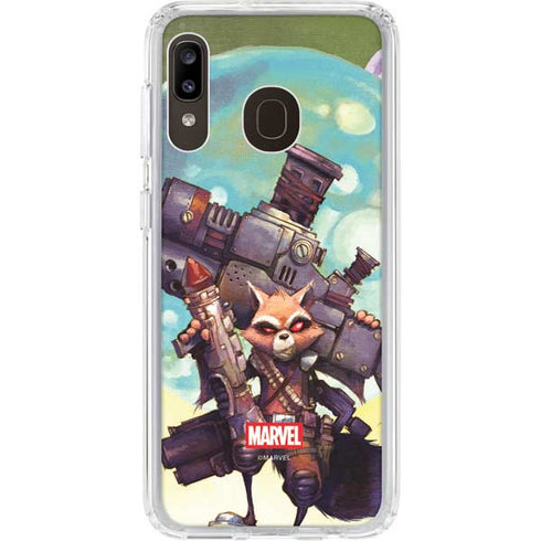 Marvel Rocket Raccoon Armored Arsenal Galaxy A20 Clear Case