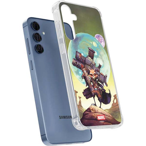 Marvel Rocket Raccoon Armored Arsenal Galaxy A55 5G Clear Case