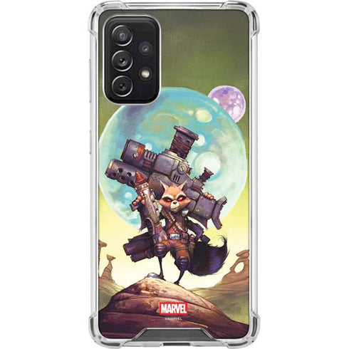Marvel Rocket Raccoon Armored Arsenal Galaxy A72 5G Clear Case