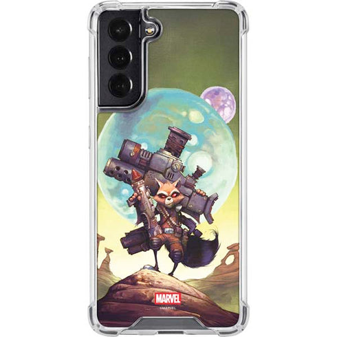 Marvel Rocket Raccoon Armored Arsenal Galaxy S22 Clear Case