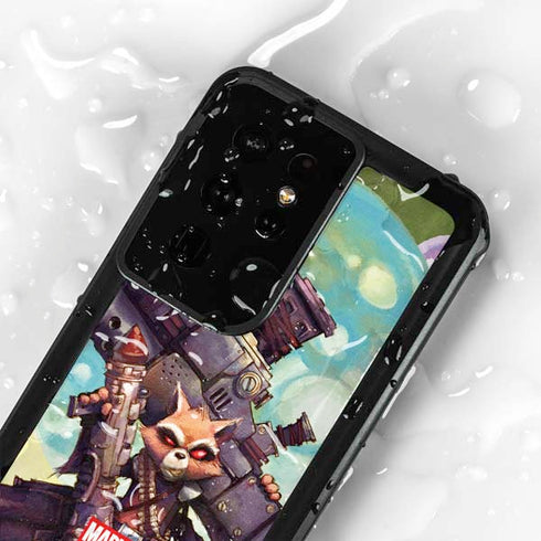 Marvel Rocket Raccoon Armored Arsenal Galaxy S24 Ultra Waterproof Case