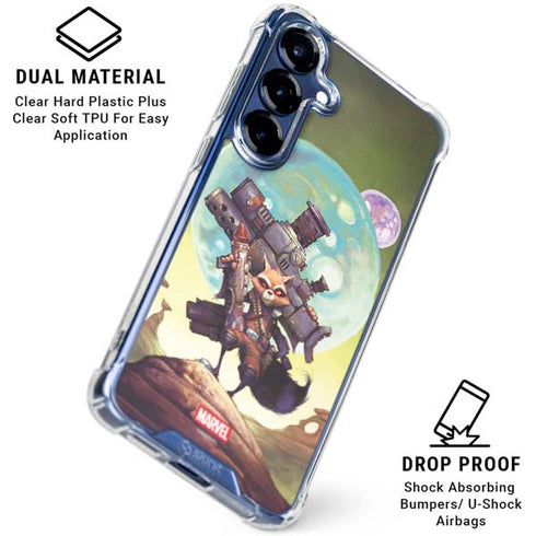 Marvel Rocket Raccoon Armored Arsenal Galaxy S25 Clear Case
