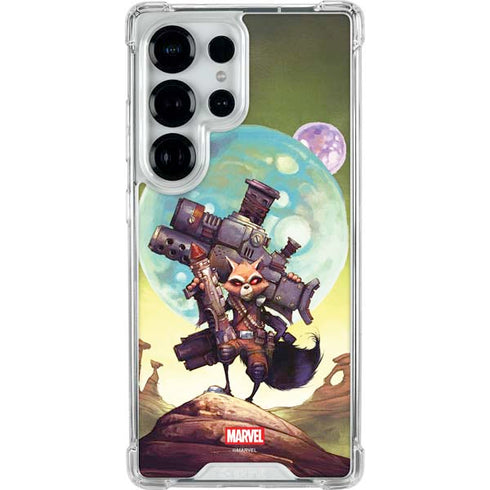 Marvel Rocket Raccoon Armored Arsenal Galaxy S26 Ultra Clear Case