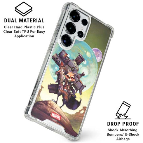 Marvel Rocket Raccoon Armored Arsenal Galaxy S26 Ultra Clear Case