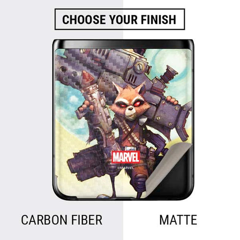 Marvel Rocket Raccoon Armored Arsenal Galaxy Z Flip Skin