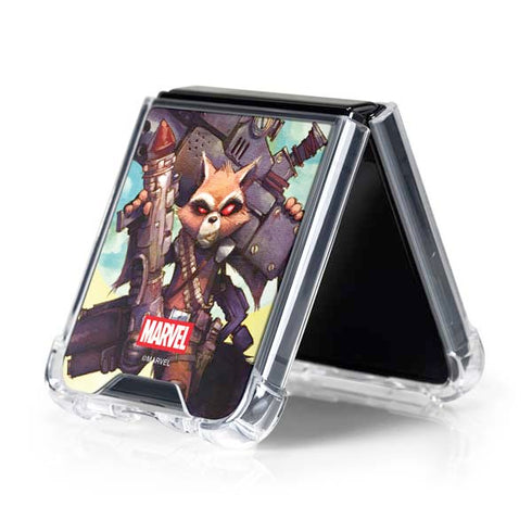 Marvel Rocket Raccoon Armored Arsenal Galaxy Z Flip5 5G Clear Case