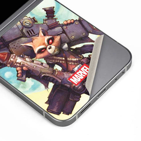 Marvel Rocket Raccoon Armored Arsenal Galaxy Z Flip6 Skin