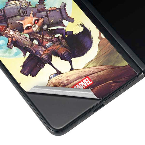 Marvel Rocket Raccoon Armored Arsenal Galaxy Z Fold3 5G Skin