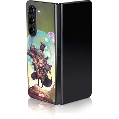 Marvel Rocket Raccoon Armored Arsenal Galaxy Z Fold5 5G Skin