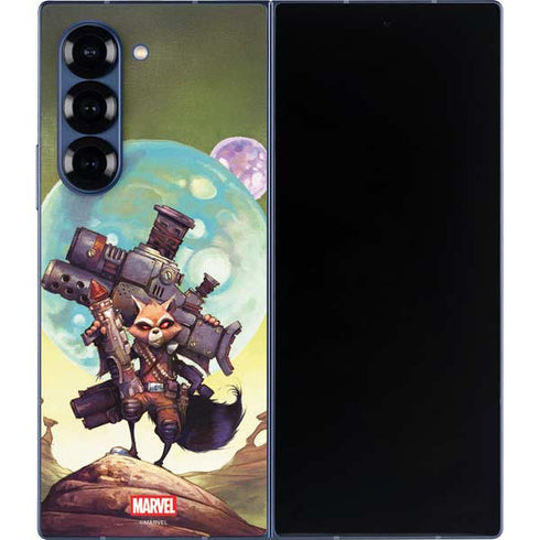 Marvel Rocket Raccoon Armored Arsenal Galaxy Z Fold6 Skin
