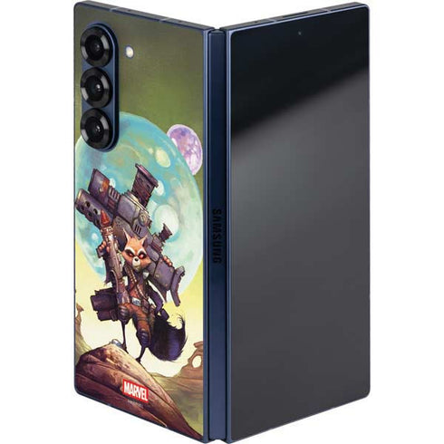 Marvel Rocket Raccoon Armored Arsenal Galaxy Z Fold6 Skin