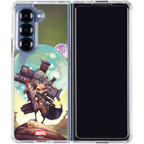Marvel Rocket Raccoon Armored Arsenal Galaxy Z Fold7 Clear Case