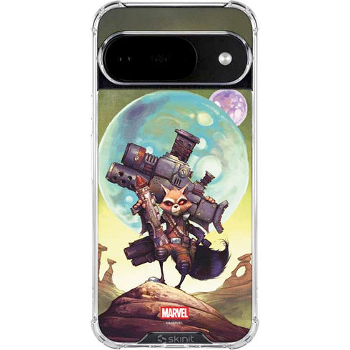 Marvel Rocket Raccoon Armored Arsenal Google Pixel 10 Clear Case