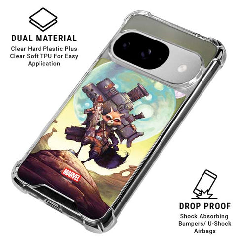 Marvel Rocket Raccoon Armored Arsenal Google Pixel 10 Clear Case