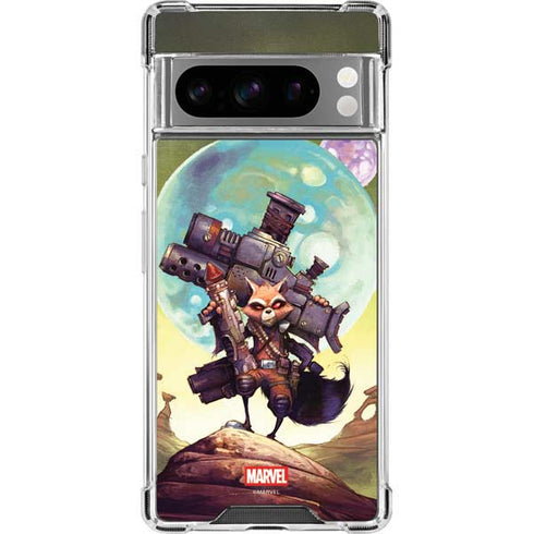 Marvel Rocket Raccoon Armored Arsenal Google Pixel 8 Pro Clear Case