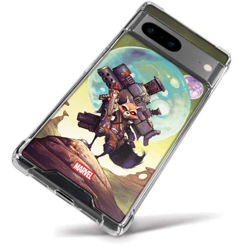 Marvel Rocket Raccoon Armored Arsenal Google Pixel 8a Clear Case